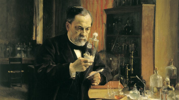 Gemälde: Louis Pasteur im Labor