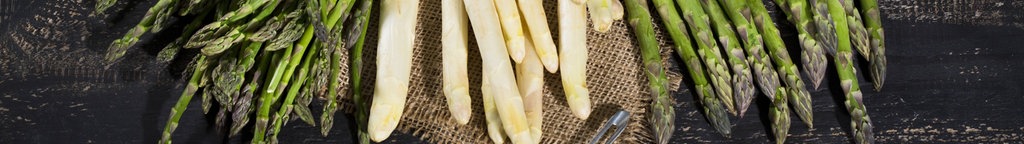 Grüner und weißer Spargel