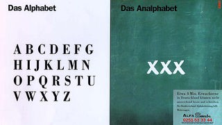 Werbeplakat der Alphabetisierungskampagne