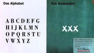 Werbeplakat der Alphabetisierungskampagne