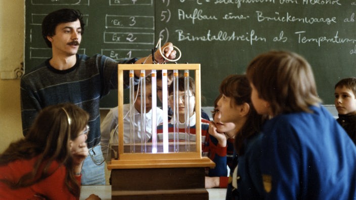 Physikunterricht in Halle/Saale 1987