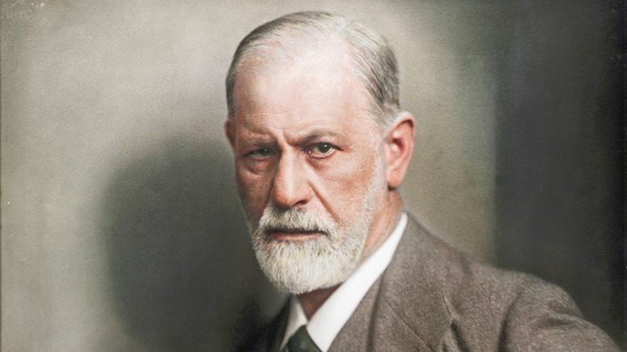 Sigmund Freud guckt streng in die Kamera
