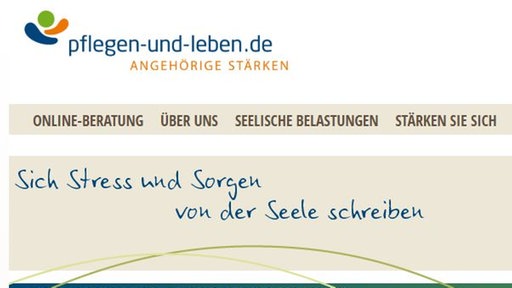 Hilfsangebote für pflegende Angehörige: Screenshot von pflegen-und-leben.de | Bildquelle: SWR Hilfsangebote für pflegende Angehörige: Screenshot von pflegen-und-leben.de
