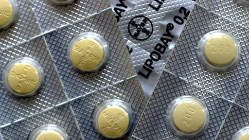 Tablettenpackung Cholesterinsenker Lipobay.
