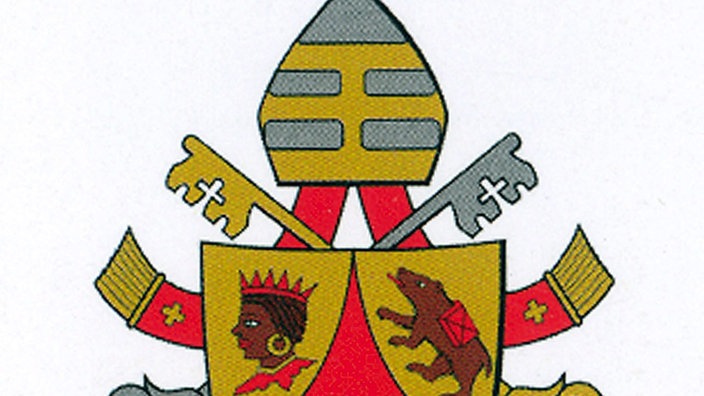 Das Bild zeigt das Wappen von Benedikt XVI. | Bildquelle: dpa Das Bild zeigt das Wappen von Benedikt XVI.