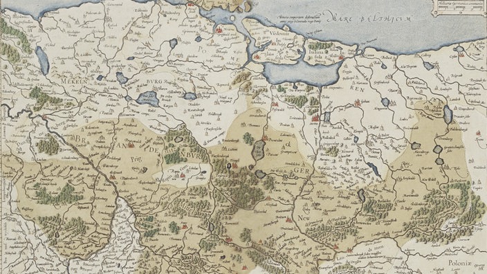 Mercator-Karte von Pommern | Bildquelle: WDR/MEV Mercator-Karte von Pommern