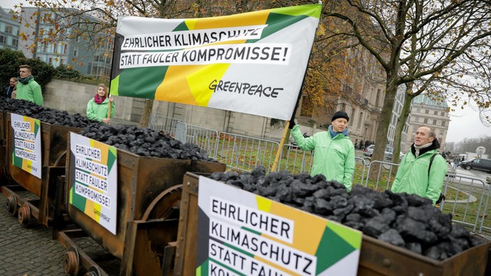 Greenpeace-Aktivisten protestieren 