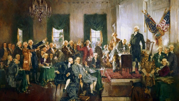 Die Unterzeichnung der Verfassung der Vereinigten Staaten 1787