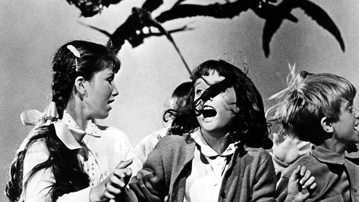 Szene aus dem Hitchcock-Klassiker "Die Vögel" | Bildquelle: dpa/WDR Szene aus dem Hitchcock-Klassiker "Die Vögel"