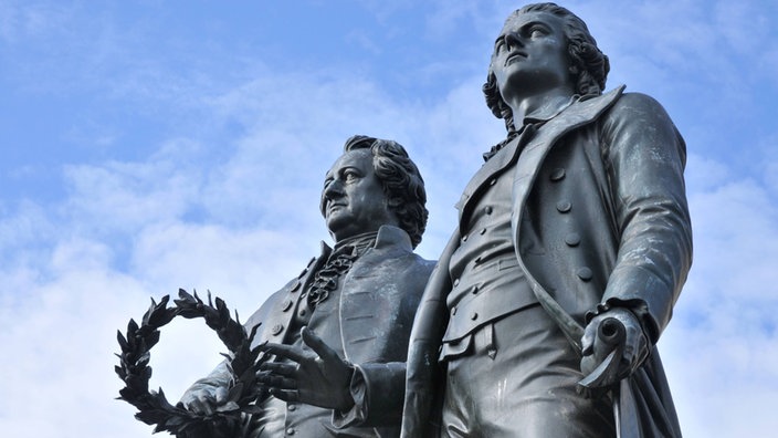 Goethe- und Schillerdenkmal in Weimar.