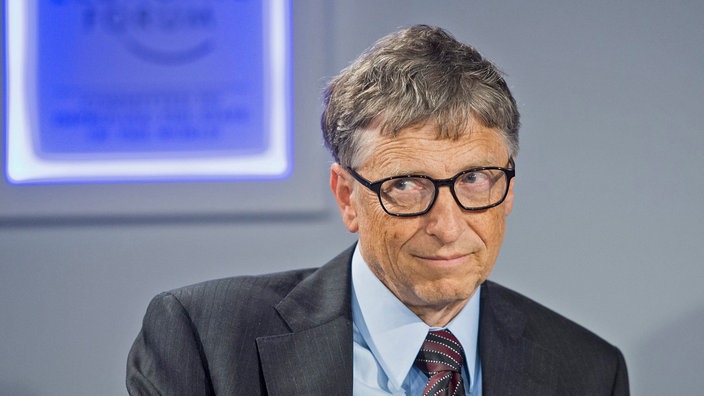 Nahaufnahme von Bill Gates | Bildquelle: dpa/EPA/Jean-Christophe Bott Nahaufnahme von Bill Gates