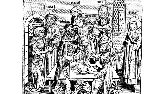 Zeichnung eines angeblichen Ritualmords | Bildquelle: Interfoto Zeichnung eines angeblichen Ritualmords