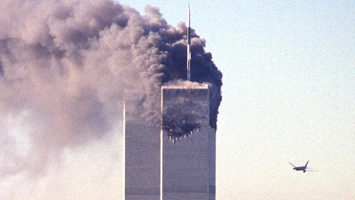Das World Trade Center steht in Flammen