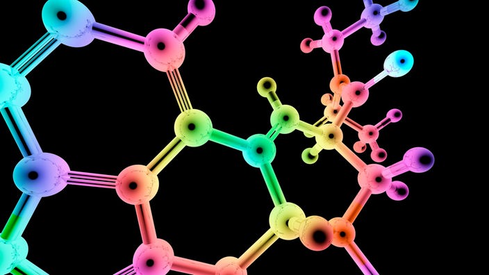 Computerdarstellung eines LSD-Moleküls