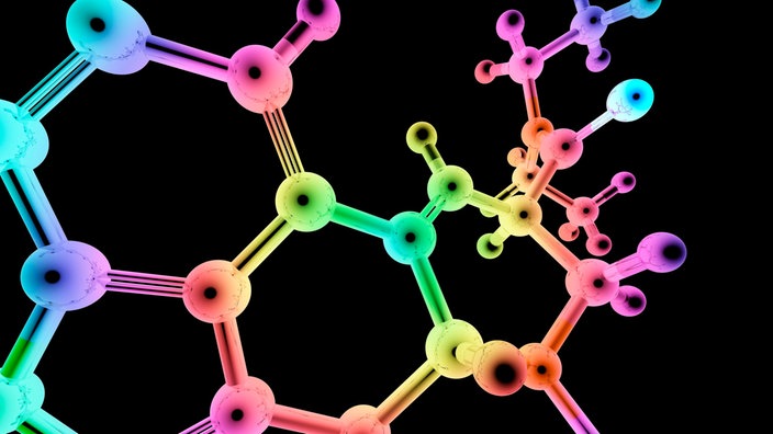 Computerdarstellung eines LSD-Moleküls
