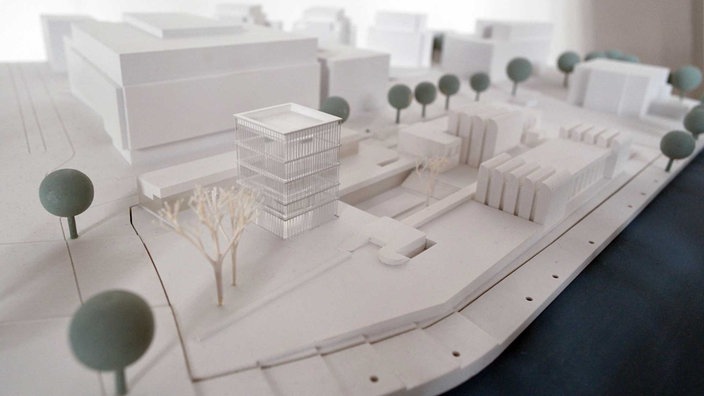 Sieger-Entwurf im Wettbewerb "Bauhaus-Archiv/Museum für Gestaltung, Berlin" | Bildquelle: dpa/Jörg Carstensen Sieger-Entwurf im Wettbewerb "Bauhaus-Archiv/Museum für Gestaltung, Berlin"