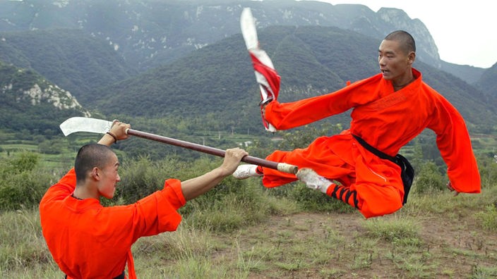 Shaolin-Mönche beim Kampfsport