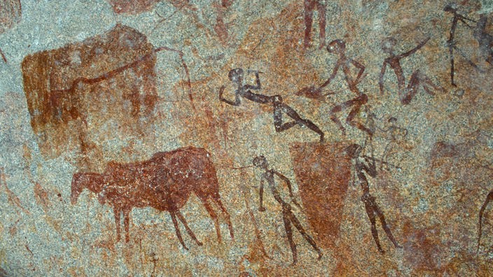 Buschmann-Felsenmalerei in Simbabwe