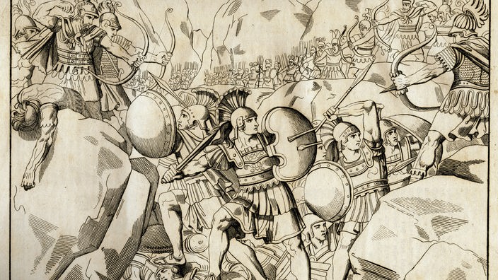Kupferstich: Perserkriege, 499 - 448 vor Christus