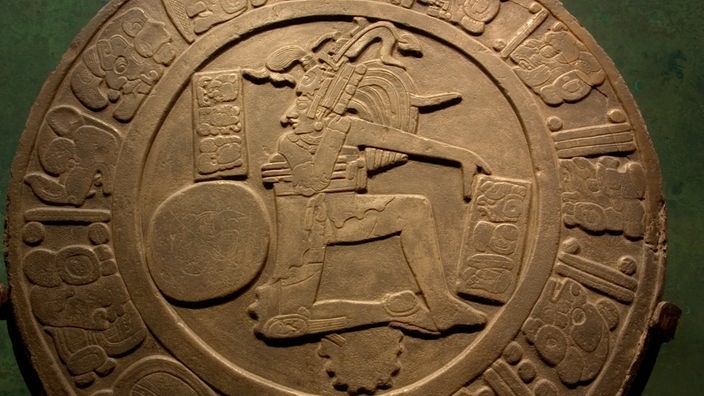 Maya-Siegel mit einem Ballspieler