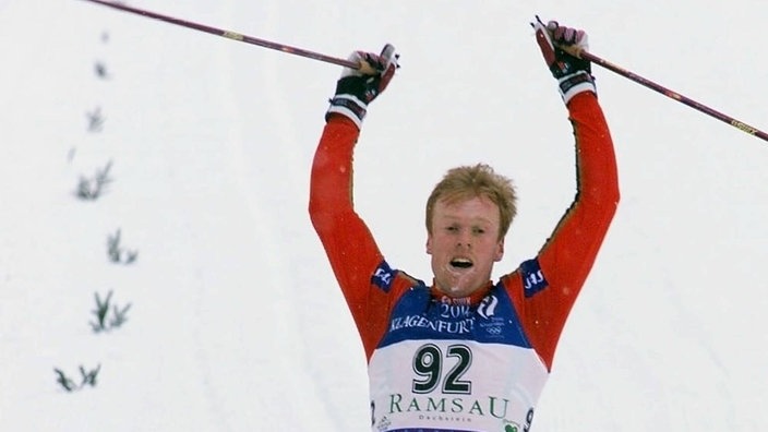 Björn Daehlie beim Zieleinlauf