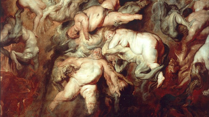 Gemälde von Rubens, der "Höllensturz der Verdammten".