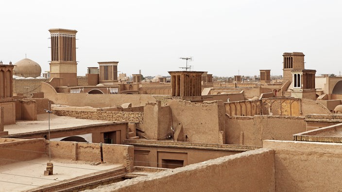 Häuser der iranischen Stadt Yazd