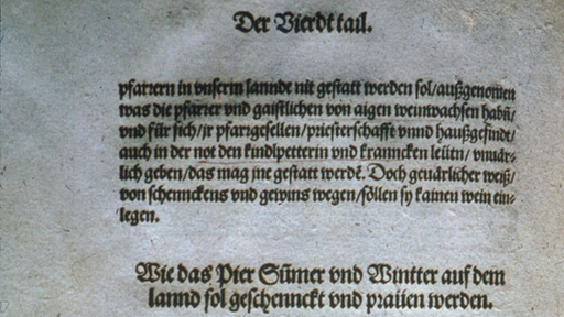 Das deutsche Reinheitsgebot im Original. | Bildquelle: akg-images Das deutsche Reinheitsgebot im Original.