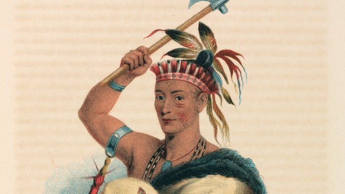 Der Mohawk-Indianer King Hendrick.