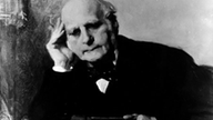 Francis Galton an seinem Schreibtisch, Gemälde von Charles Wellington Furse