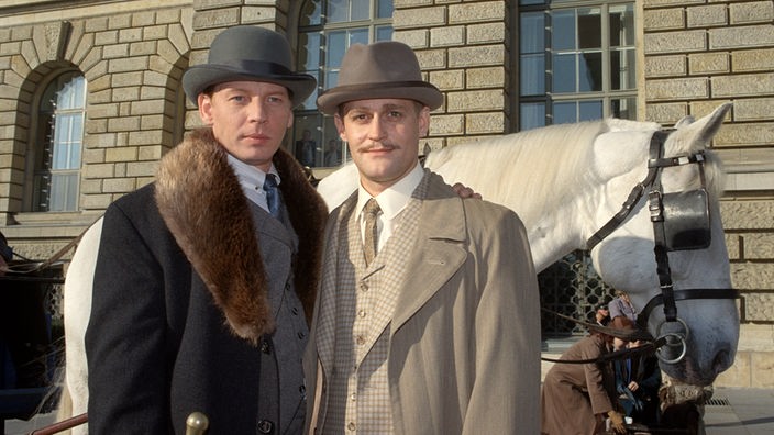Die Schauspieler Ben Becker und Jürgen Vogel als die Brüder Sass.
