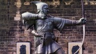 Statue von Robin Hood in Nottingham