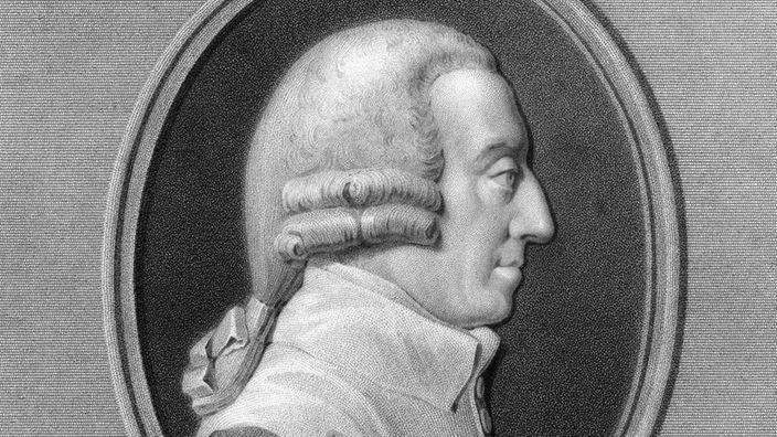 Porträt des schottischen Ökonomen Adam Smith