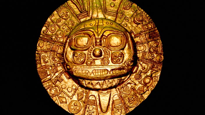 Antike Inka-Sonne aus Gold | Bildquelle: WDR/Mauritius Antike Inka-Sonne aus Gold