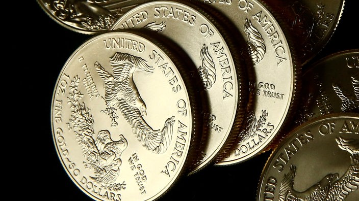 Mehrere US-Golddollar