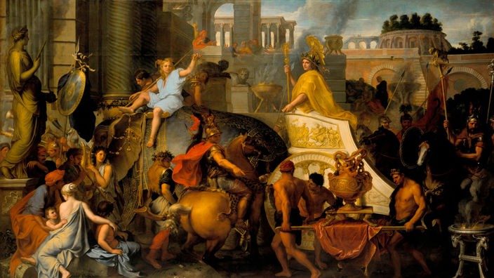 Gemälde: Alexander der Große zieht in Babylon ein