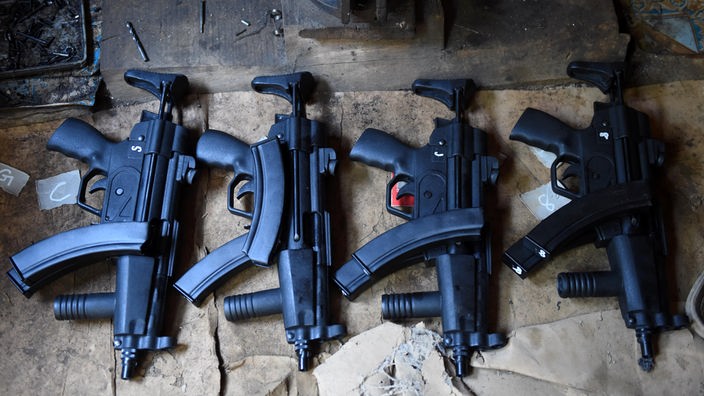 Vier MP5 nebeneinander