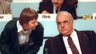 Helmut Kohl 1991 mit Angela Merkel