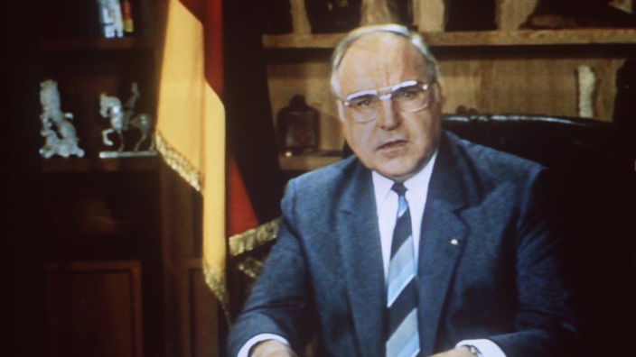 Helmut Kohl bei Neujahrsansprache 1986