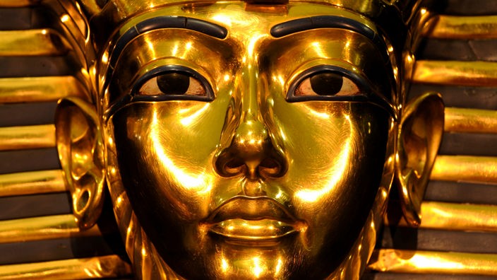 Die goldene Maske von Tutanchamun.
