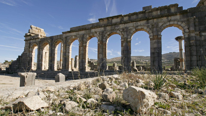 Ruinen eines römischen Bauwerks.