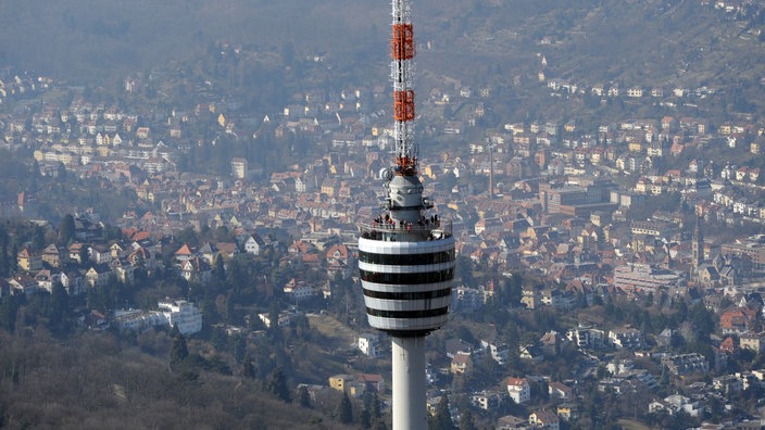 Aussicht vom Fernsehturm in Stuttgart | Bildquelle: dpa/Patrick Seeger Aussicht vom Fernsehturm in Stuttgart