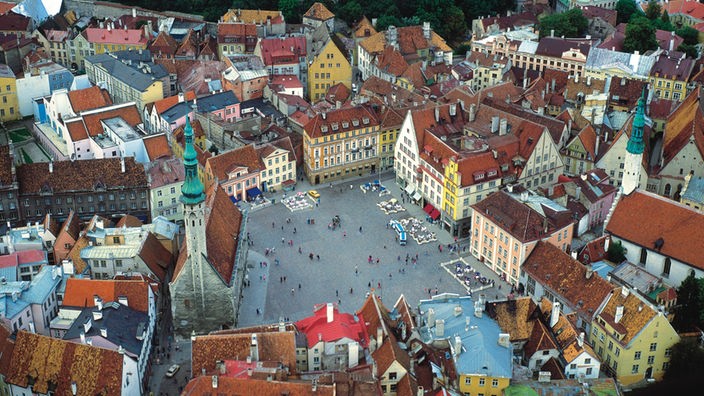 Luftaufnahme der Altstadt von Tallinn.