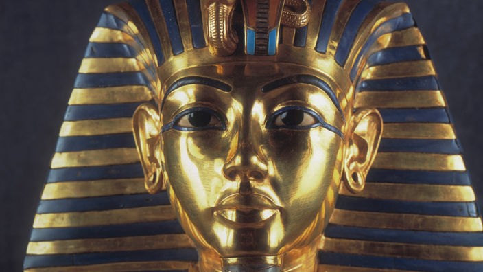 Die goldene Maske des Tutanchamun.