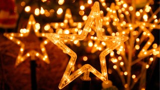 Leuchtende Sterne zu Weihnachten