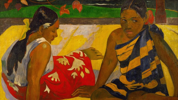 Gemälde "Zwei Frauen aus Tahiti" von Paul Gauguin