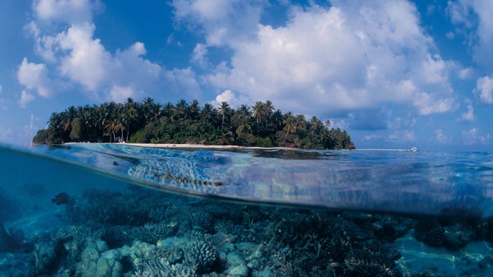 Das Atoll Male des Inselstaates Malediven.