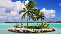 Kleine Insel mit Palmen