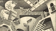 Grafik "Relativity" von Escher
