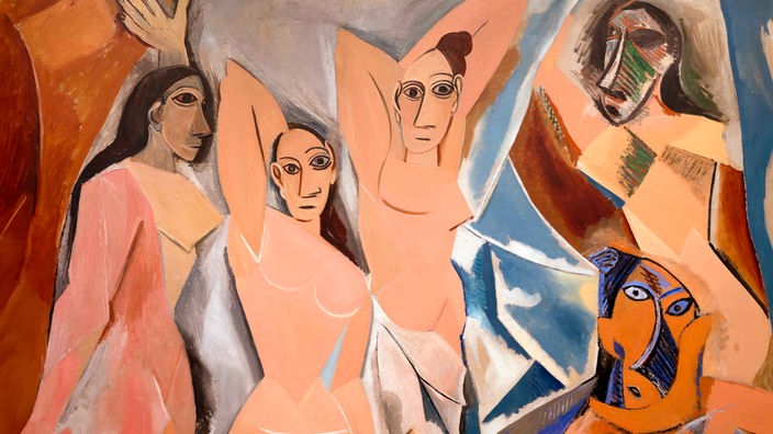 Das Gemälde "Les Demoiselles d'Avignon" zeigt fünf nackte Frauen in anzüglichen Positionen und mit maskenartigen Gesichtern